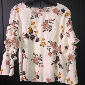Sanctuary Long sleeve floral print blouse